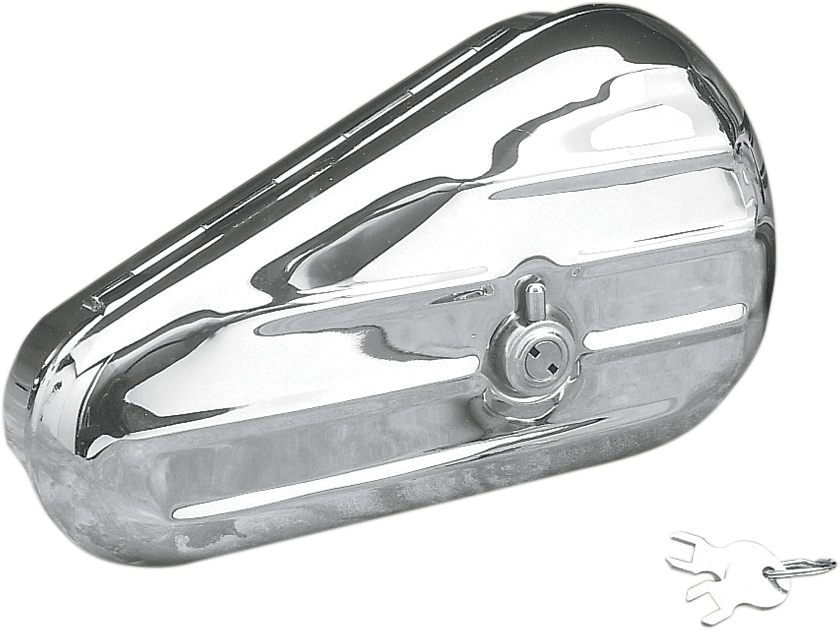 DRAG SPECIALTIES Right Teardrop Toolbox - Chrome 19224