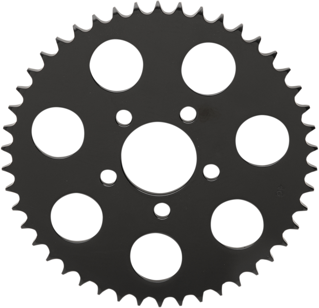 1210-1843 - DRAG SPECIALTIES Rear Sprocket - Gloss Black - Flat - 46 Tooth 16429EB