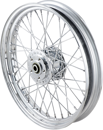 DRAG SPECIALTIES Wheel - Laced - 40 Spoke - Front - Chrome - 19x2.5 70868