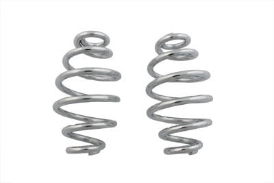 13-9243 - Chrome 4 inch Seat Spring Set by V-Twin