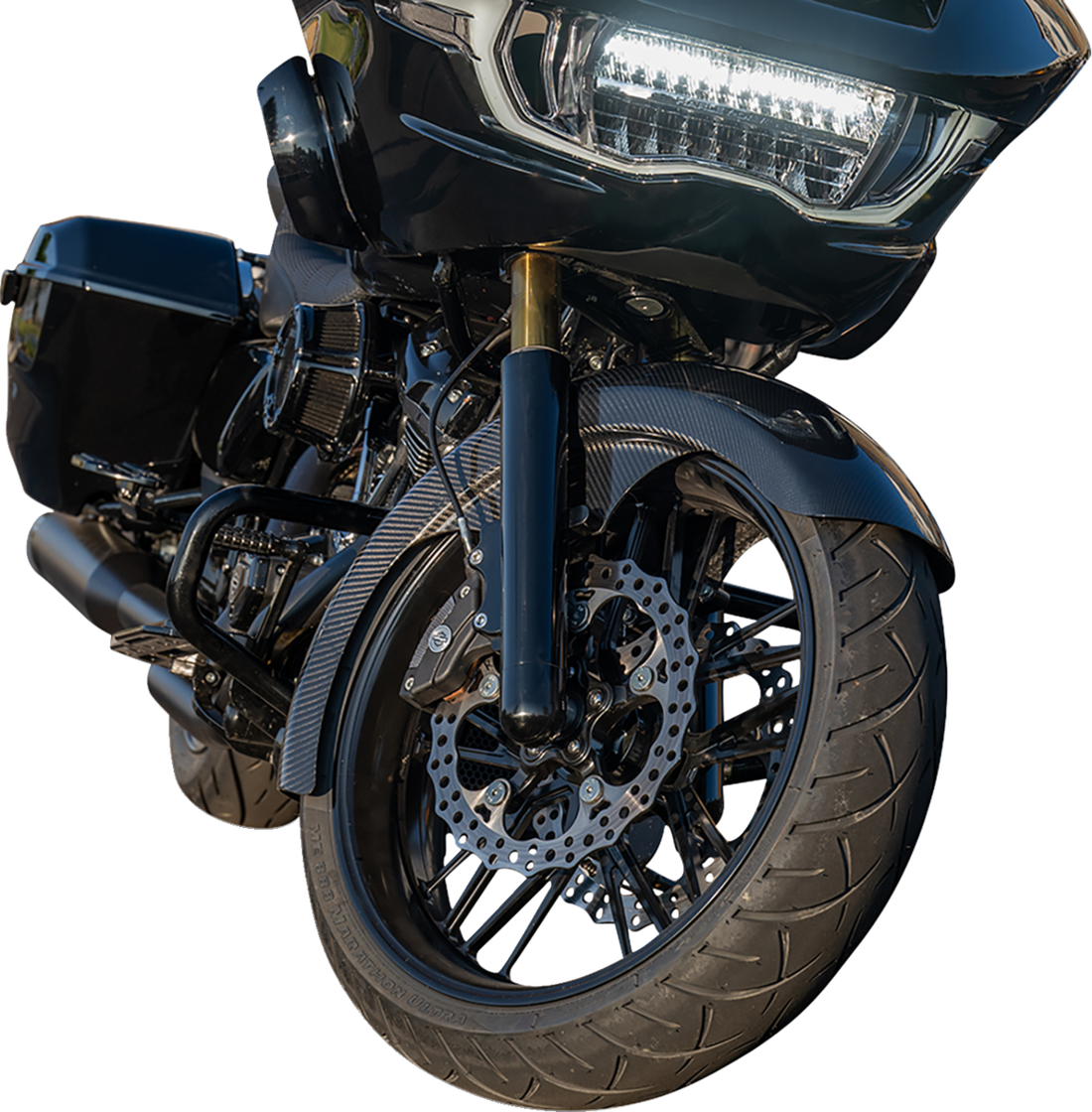 1401-1068 - ARLEN NESS Front Fender - Fat Wrapper - 21" - Carbon Fiber - FLT '24-'25 210-031