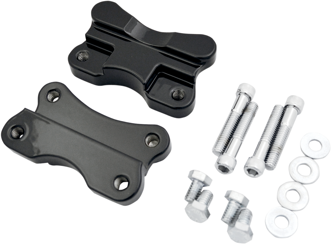 1410-0067 - DRAG SPECIALTIES Fender-To-Fork Adapters - Gloss Black 1410-0067