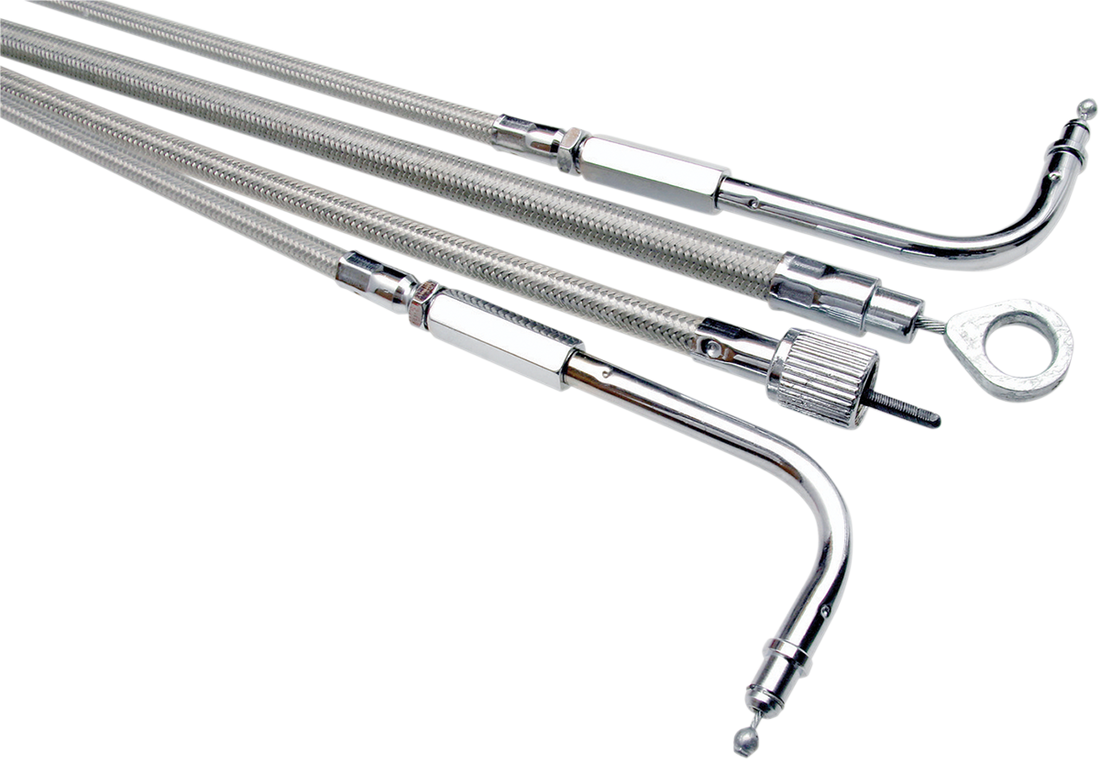 MOTION PRO Armor Coat Braided Stainless Steel Speedometer Cable for Harley-Davidson - 41" 66-0133