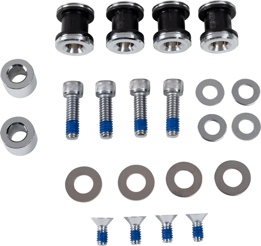 1510-0496 - DRAG SPECIALTIES Backrest Docking Kit - Black C77-0104MB