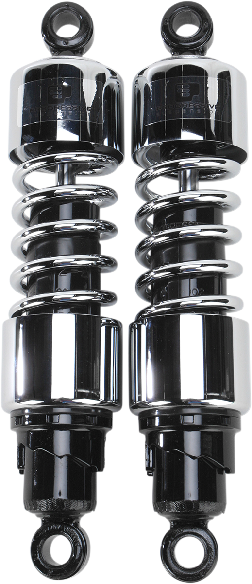 1310-0713 - PROGRESSIVE SUSPENSION Shocks - 412 Cruiser Series - Chrome - 12" - Standard 412-4228C