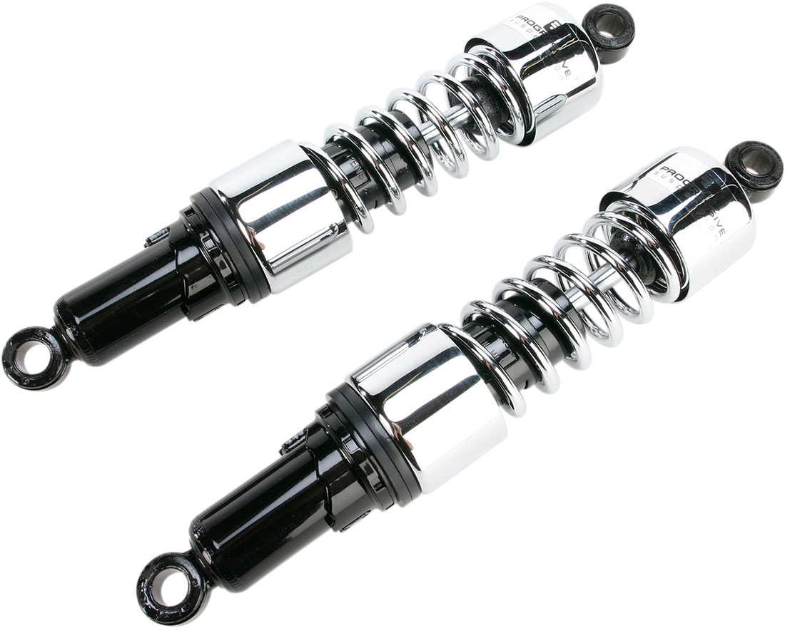 1310-0719 - PROGRESSIVE SUSPENSION Shocks - 412 Cruiser Series - Chrome - 14.2" - Standard 412-4260C