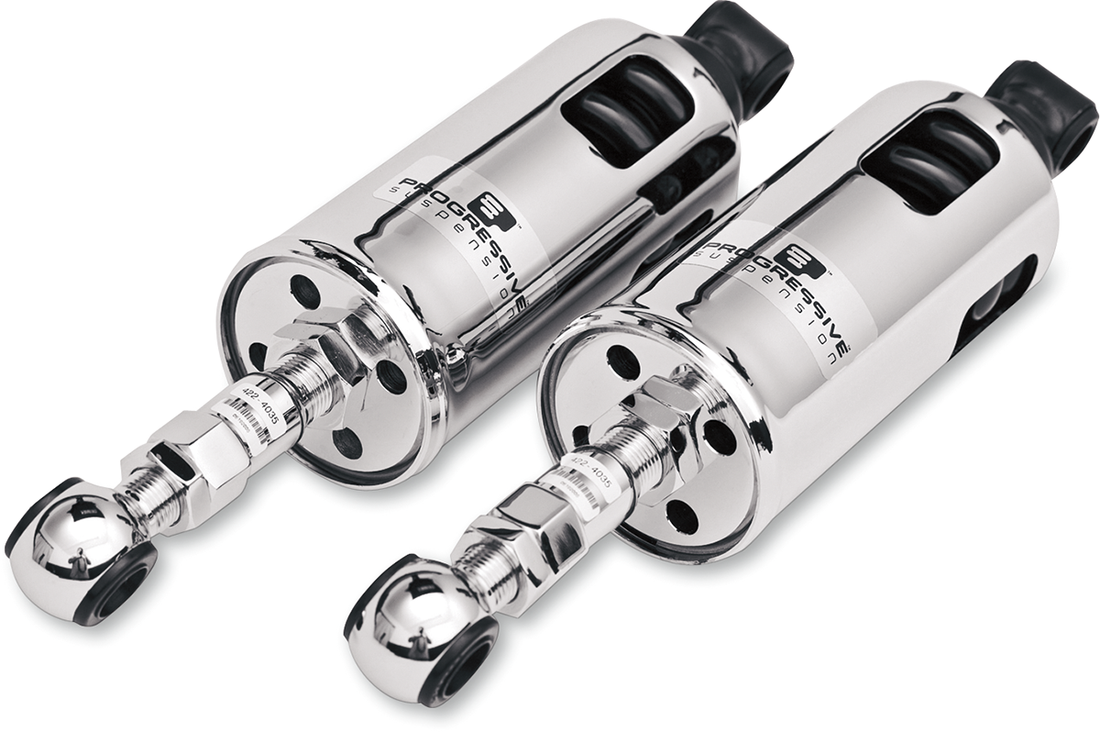 1310-0854 - PROGRESSIVE SUSPENSION 422 Series Adjustable Shocks - Chrome - Heavy-Duty 422-4001C