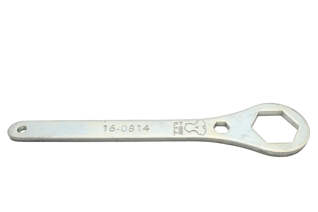 16-0814 - Wrench Tool Rear Axle Clear Zinc by V-Twin