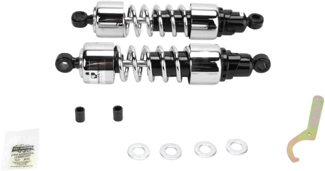 DS-310046 - PROGRESSIVE SUSPENSION Shocks - 412 Cruiser Series - Chrome - 13" - Heavy Duty 412-4222C