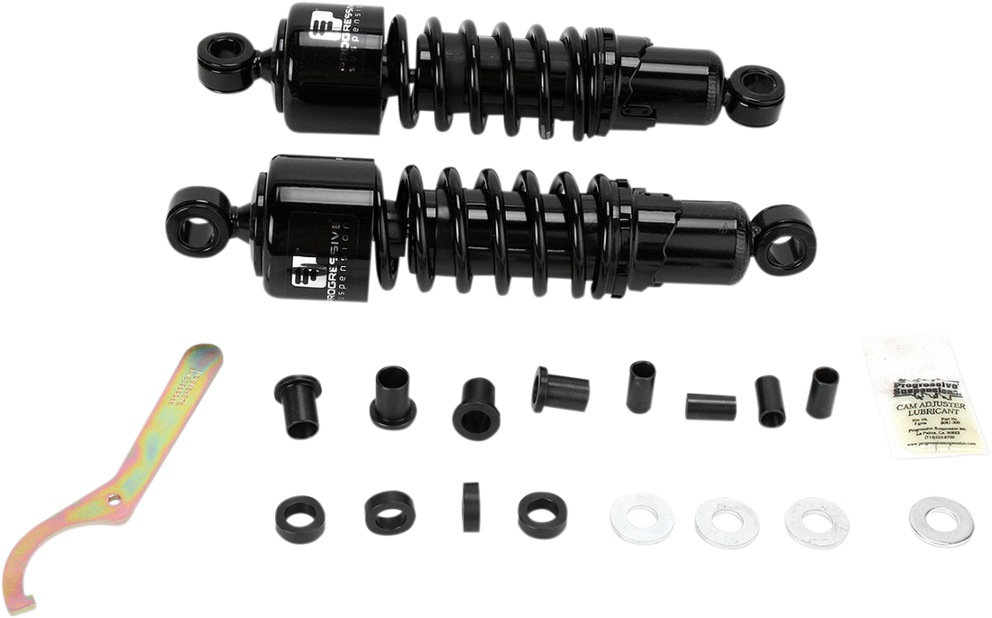 DS310092 - PROGRESSIVE SUSPENSION 412 Series Shock - 11" - Standard - Black - H-D 412-4005B