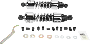 PROGRESSIVE SUSPENSION Shocks - 412 Cruiser Series - Chrome - 12.5" - Heavy Duty 412-4206C