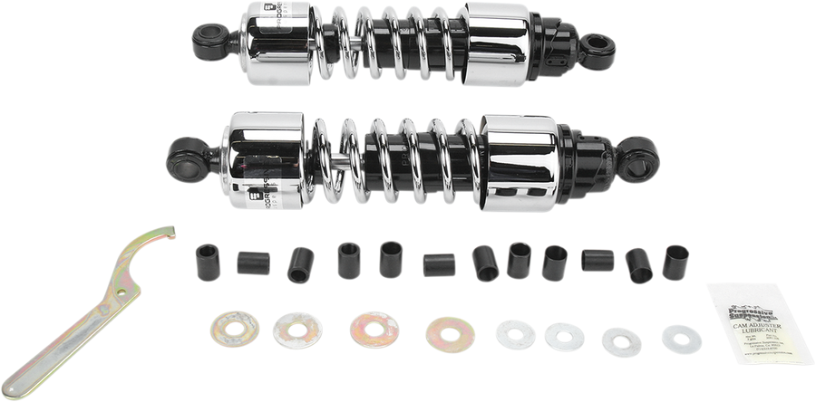 PROGRESSIVE SUSPENSION Shocks - 412 Cruiser Series - Chrome - 12.5" - Heavy Duty 412-4206C