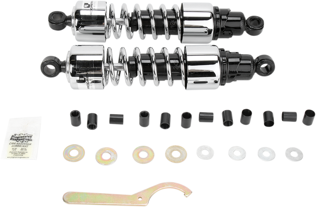 PS4210C - PROGRESSIVE SUSPENSION Shocks - 412 Cruiser Series - Chrome - 13" - Standard/Heavy Duty 412-4210C