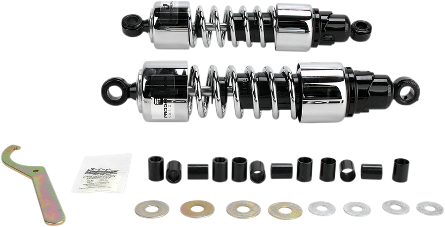 PROGRESSIVE SUSPENSION Shocks - 412 Cruiser Series - Chrome - 13" - Standard/Heavy Duty 412-4211C