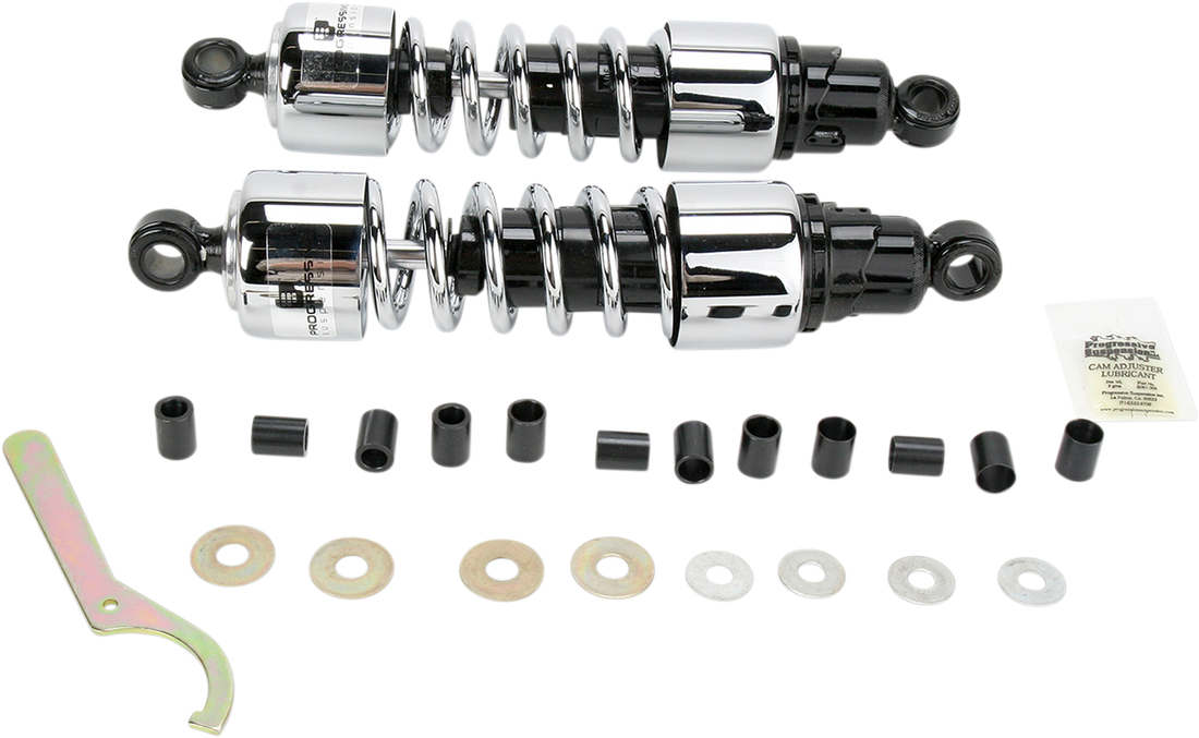 PS4221C - PROGRESSIVE SUSPENSION Shocks - 412 Cruiser Series - Chrome - 13" - Standard/Heavy Duty 412-4221C