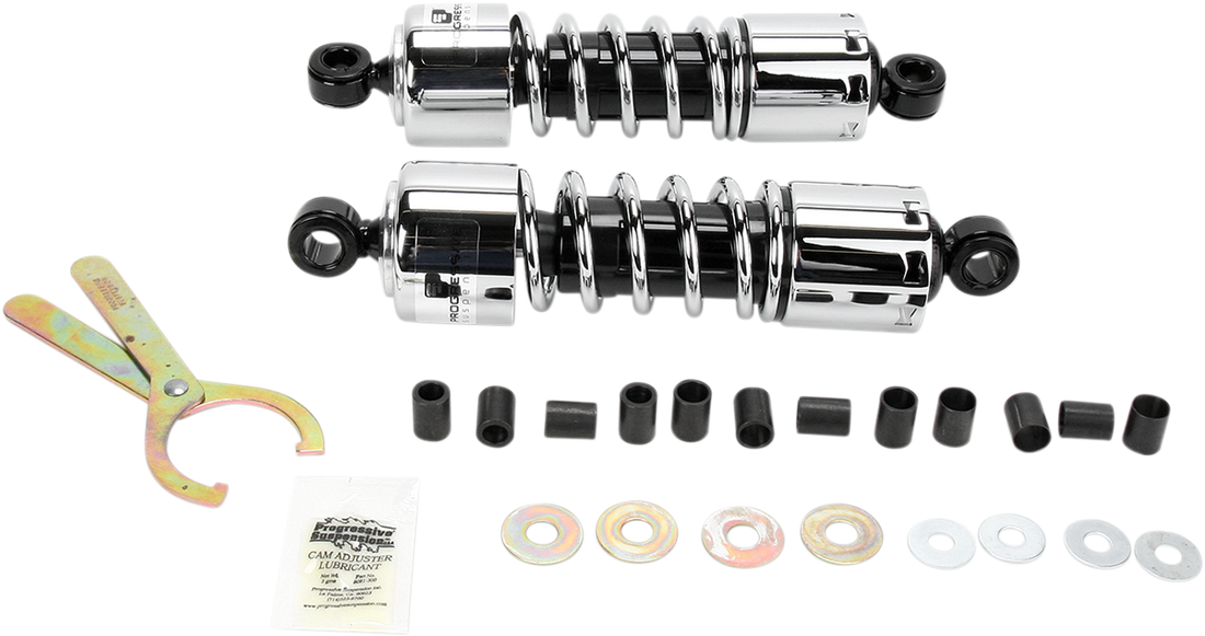 PS4233C - PROGRESSIVE SUSPENSION Shocks - 412 Cruiser Series - Chrome - 11" - Standard 412-4233C