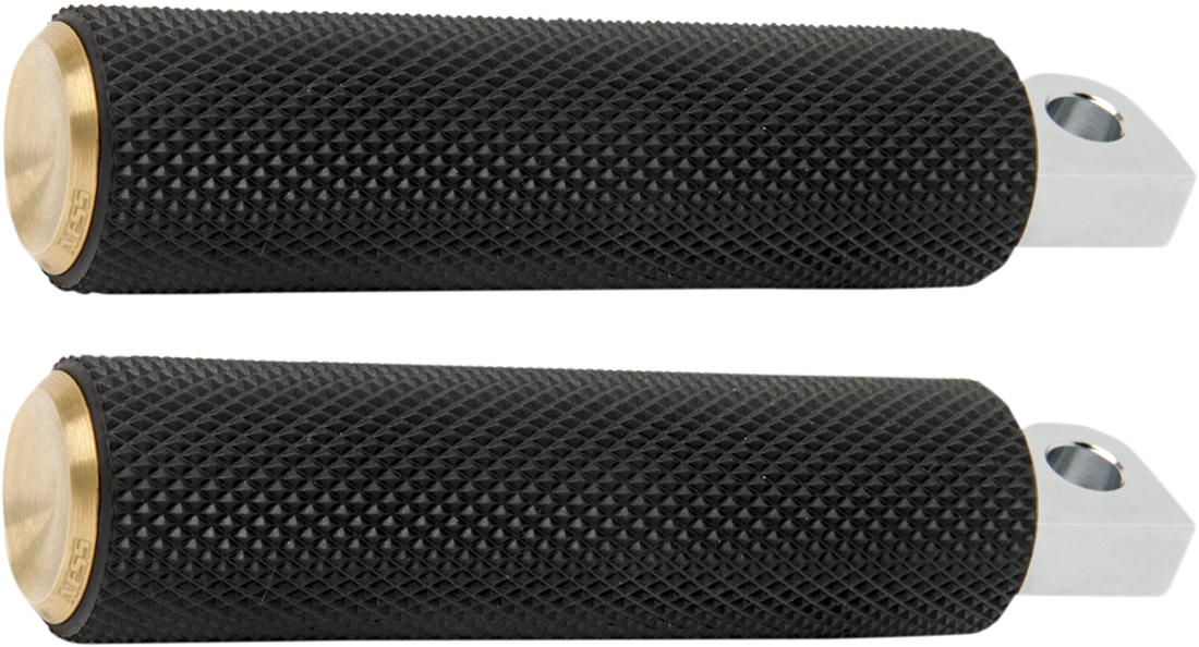 1620-1307 - ARLEN NESS Footpegs - Knurled - Brass 07-932