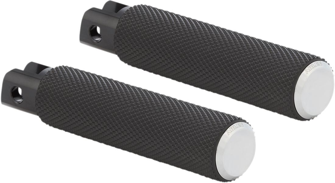 1620-1970 - ARLEN NESS Passenger Knurled Footpegs - Black - FLDE 07-943