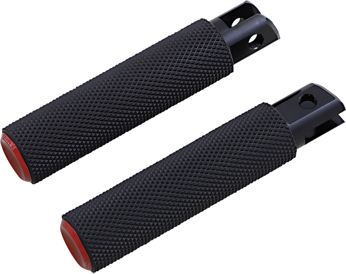 1620-1977 - ARLEN NESS Knurled Footpegs - Red - FXDR 07-954