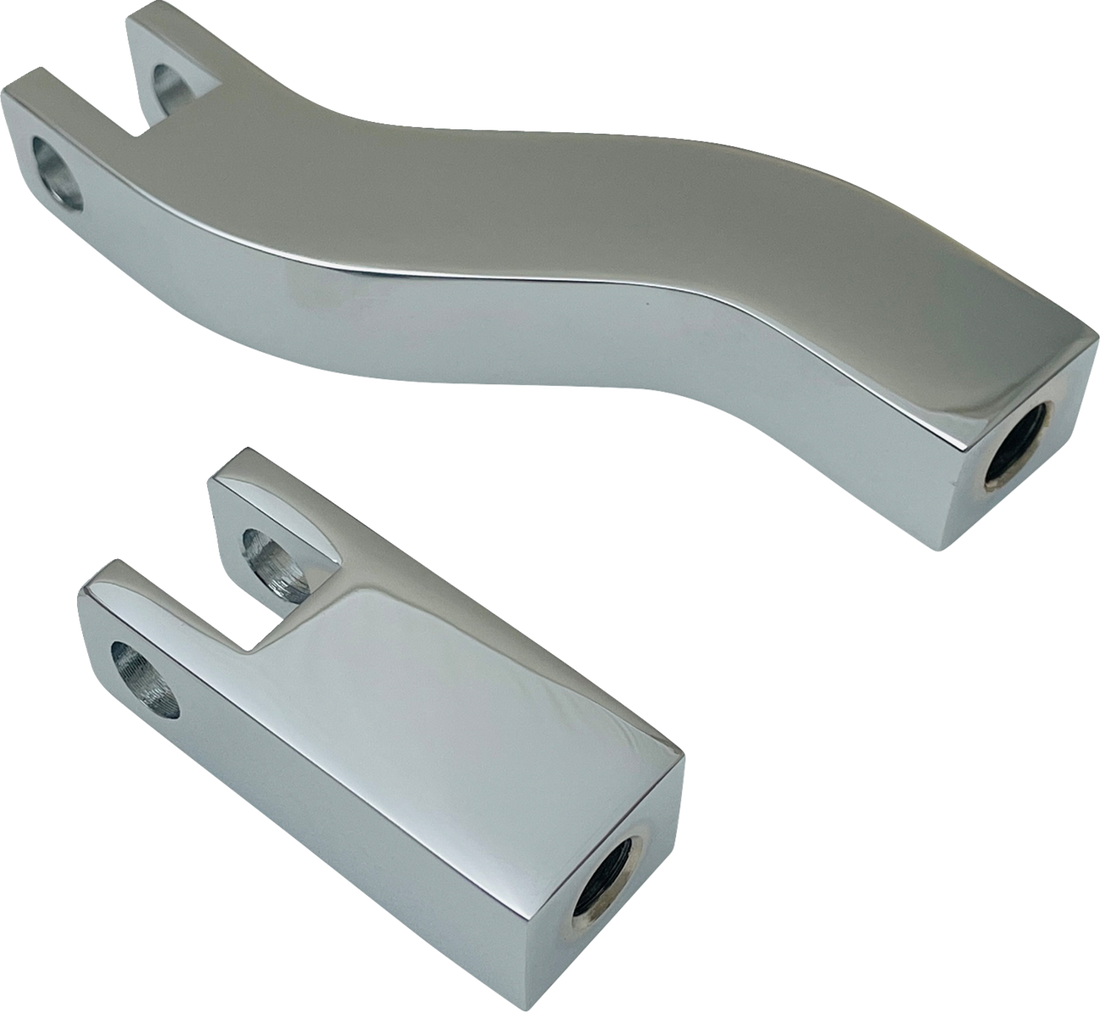 1620-2506 - DRAG SPECIALTIES Passenger Peg Mount - Foot Peg Supports - Chrome - FXD P17-0491C