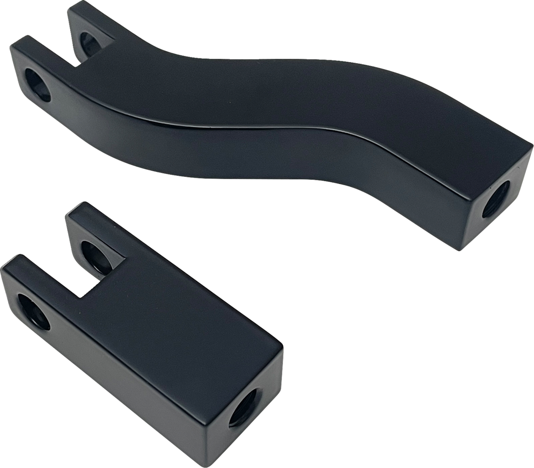 1620-2507 - DRAG SPECIALTIES Passenger Peg Mount - Foot Peg Supports - Black - FXD P17-0491GB