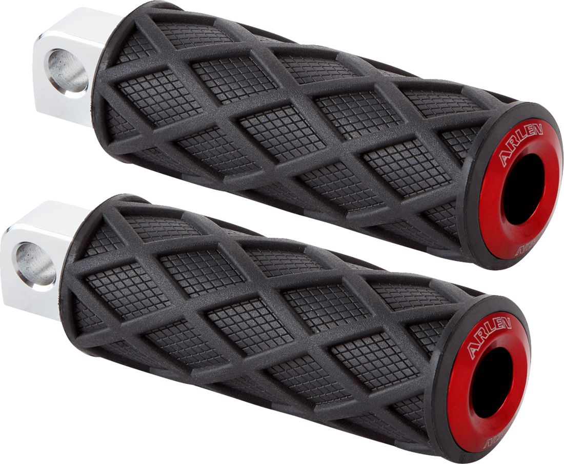 1620-2676 - ARLEN NESS Diamond Foot Pegs - Male Mount - Red 400-056