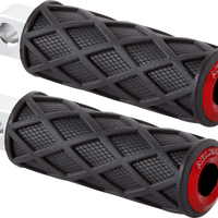 1620-2676 - ARLEN NESS Diamond Foot Pegs - Male Mount - Red 400-056