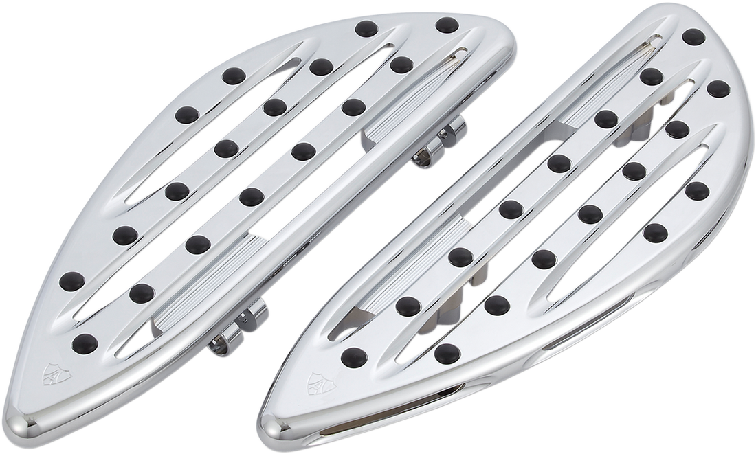 1621-0260 - ARLEN NESS Driver Floorboards - Deep Cut - Chrome 06-838