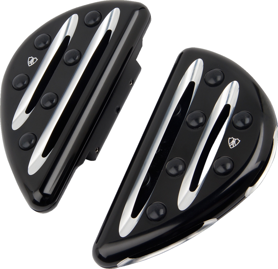 1621-0260 - ARLEN NESS Driver Floorboards - Deep Cut - Chrome 06-838