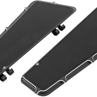 1621-0495 - ARLEN NESS Driver Floorboards - Black - Beveled 15-410