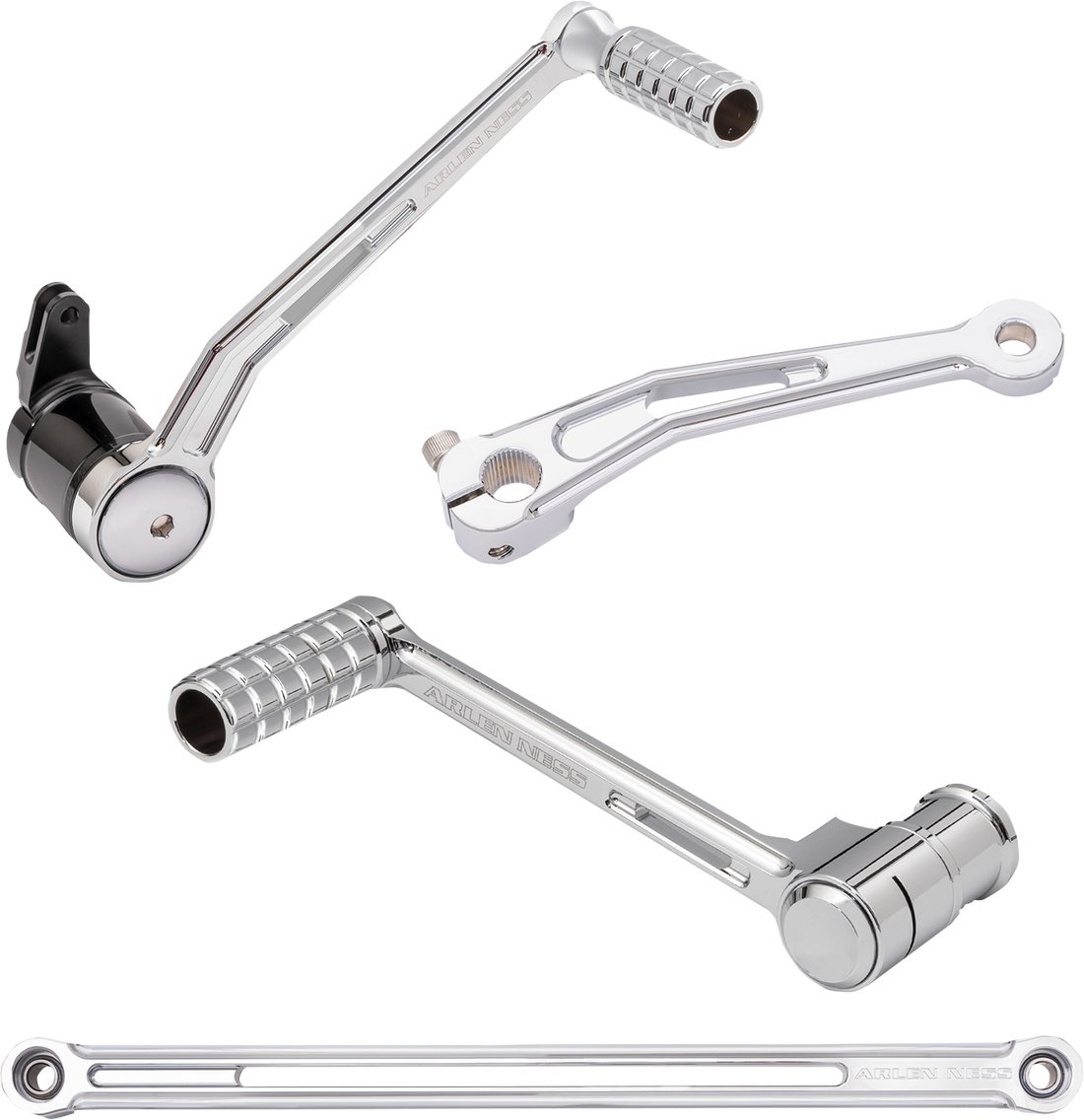 1623-0558 - ARLEN NESS Speedliner Foot Control Kit w/ Toe Shifter - Solo - Chrome 420-105