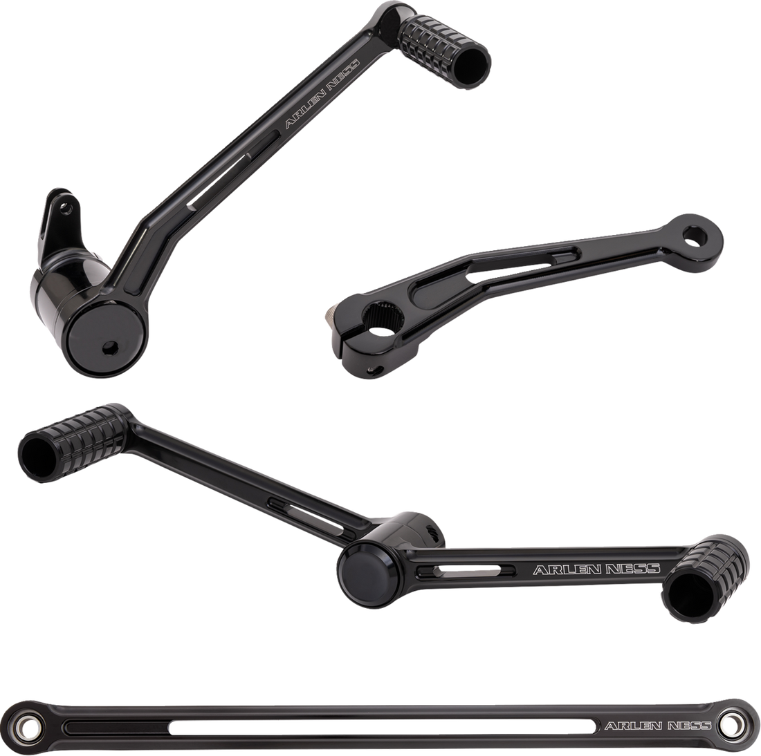 1623-0558 - ARLEN NESS Speedliner Foot Control Kit w/ Toe Shifter - Solo - Chrome 420-105