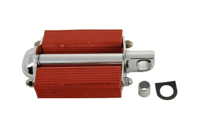 17-0043 - Bicycle Kick Starter Pedal and Axle Assembly Red by Motorshop
