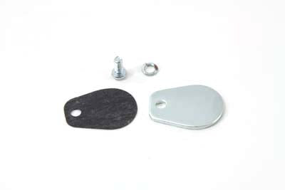 17-0119 - Zinc Speedometer Block Off Plate Kit by Motorshop