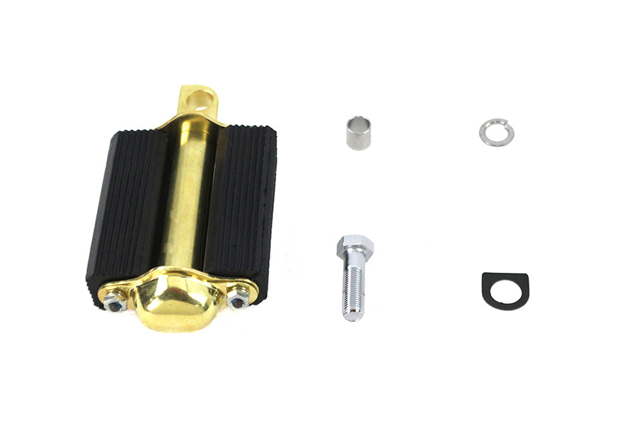 17-0347 - Bicycle Kick Starter Pedal and Axle Assembly Brass Plated by Motorshop