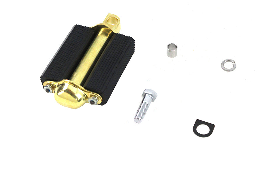 17-0347 - Bicycle Kick Starter Pedal and Axle Assembly Brass Plated by Motorshop