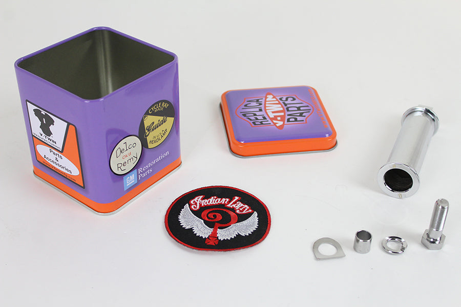 17-0606 - Indian Larry Style Spool Kick Pedal Chrome by Motorshop