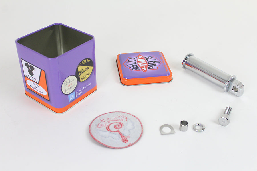 17-0606 - Indian Larry Style Spool Kick Pedal Chrome by Motorshop