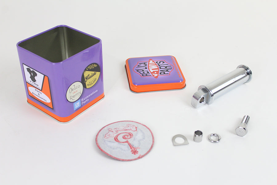 17-0606 - Indian Larry Style Spool Kick Pedal Chrome by Motorshop