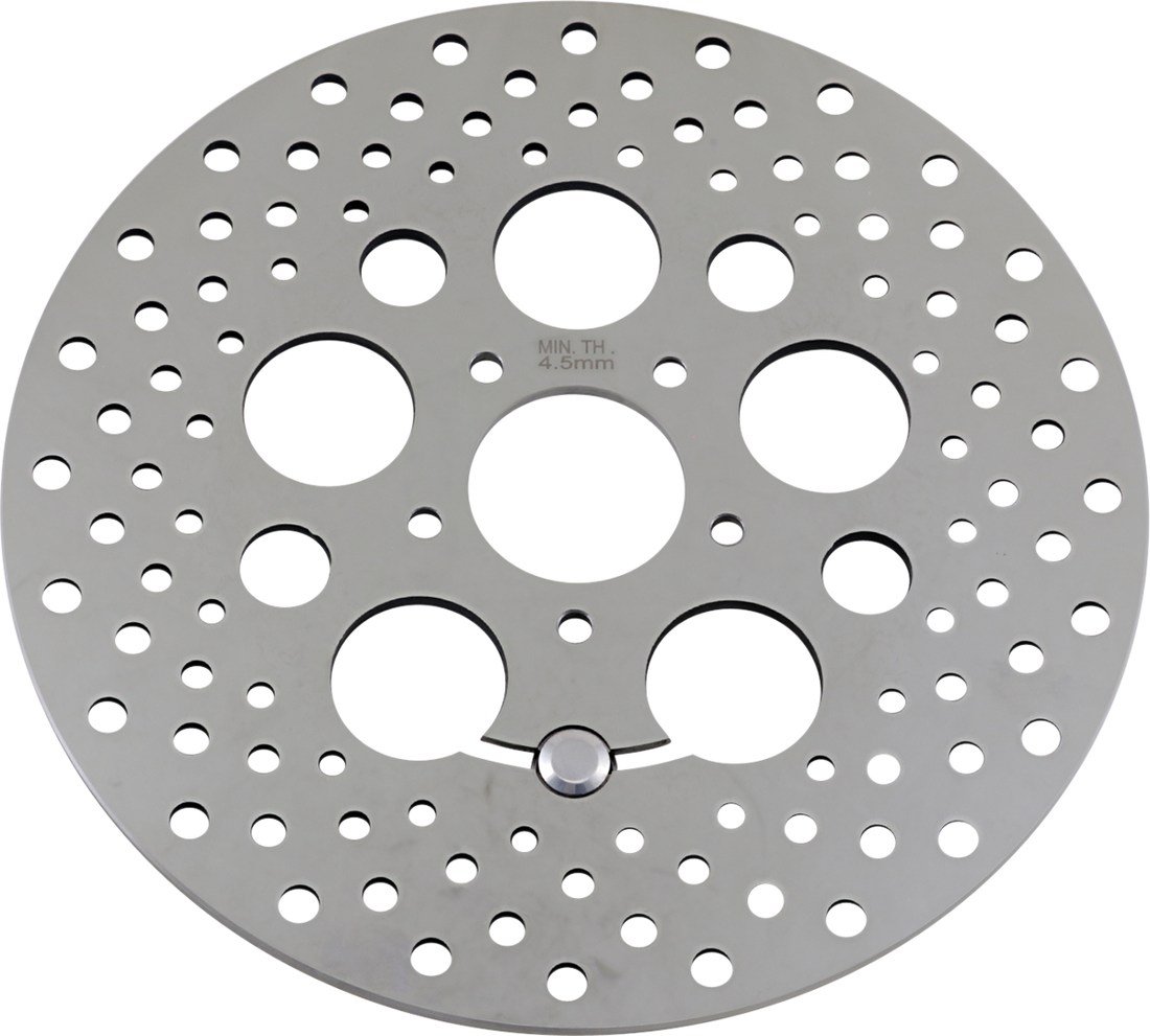1710-1061 - DRAG SPECIALTIES Drilled Brake Rotor - Front - 11.8" - Touring/Trike B06-0188ASP