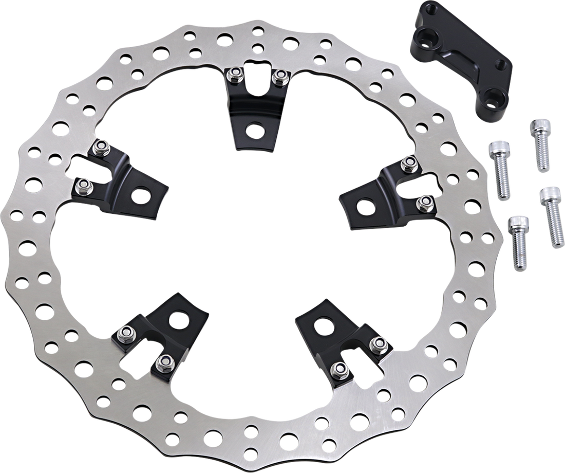 1710-3514 - ARLEN NESS Jagged Left Brake Rotor - Touring - 14" 02-950