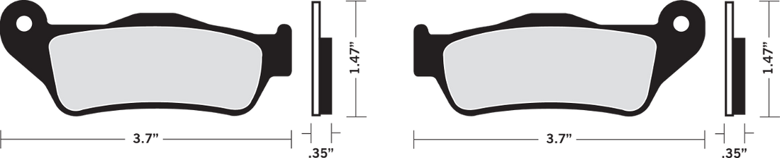 1720-0282 - DRAG SPECIALTIES Organic Brake Pads - Street 500/750 XG FAD643