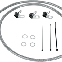 1741-0872 - DRAG SPECIALTIES Brake Line - Front (Upper) - Stainless Steel 660214