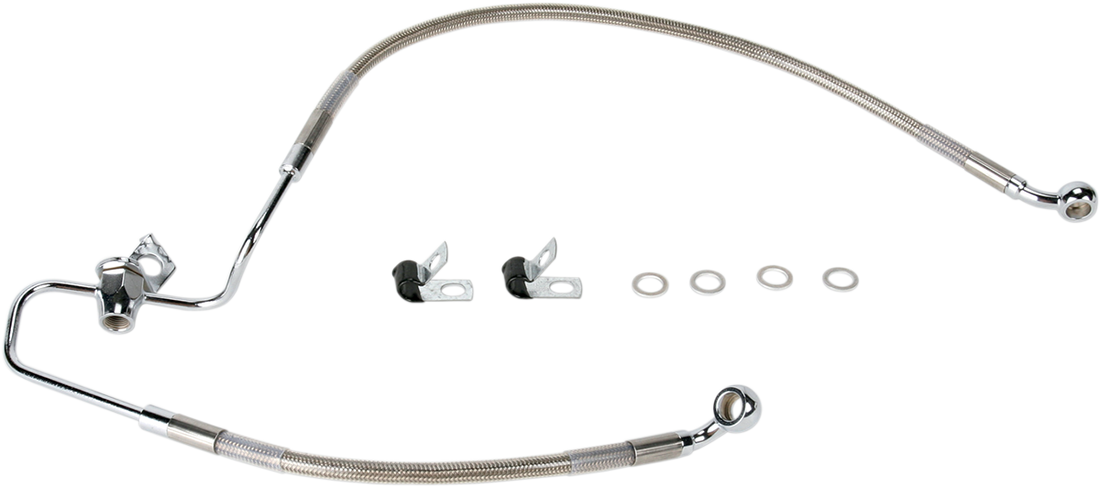 1741-0876 - DRAG SPECIALTIES Brake Line - Rear - Stainless Steel 660320