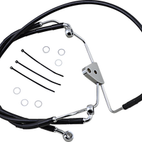 1741-2511 - DRAG SPECIALTIES Brake Line - Front - Black - +6" 620085-6BLK