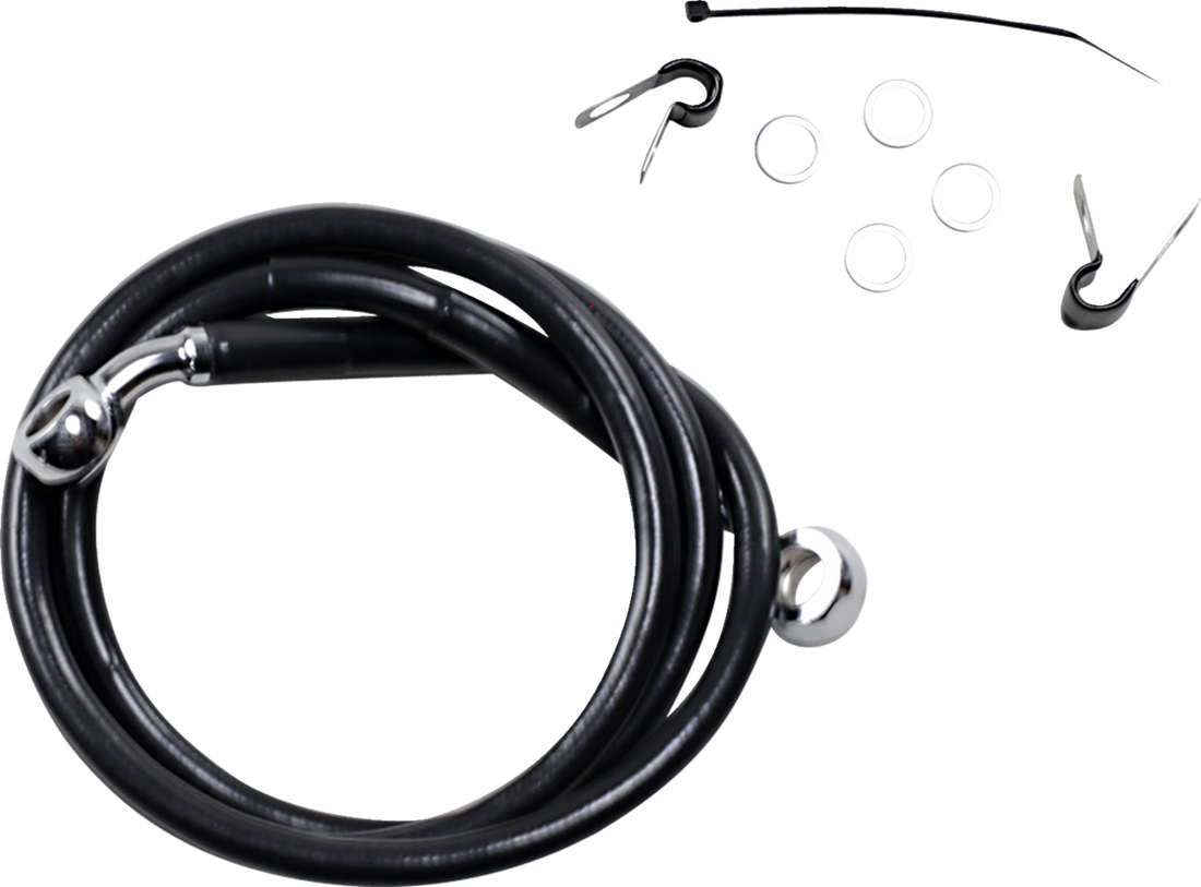 1741-2533 - DRAG SPECIALTIES Brake Line - Front - Black - +2" - XL 660310-2BLK