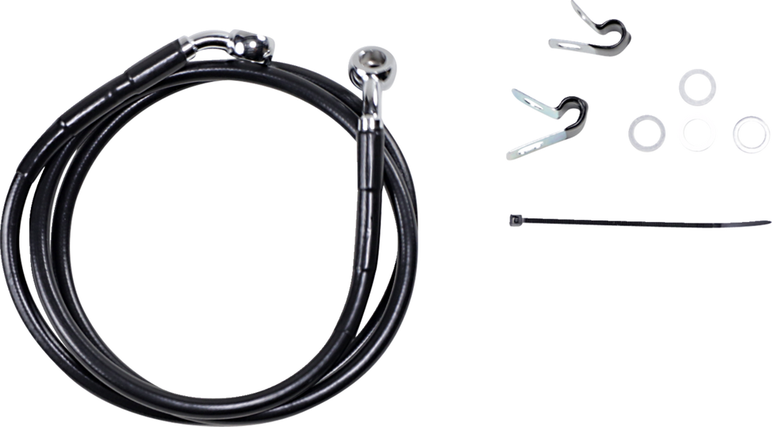 1741-2535 - DRAG SPECIALTIES Brake Line - Front - Black - +6" - XL 660310-6BLK