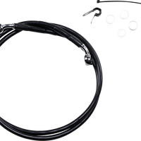 1741-2537 - DRAG SPECIALTIES Brake Line - Front - Black - +10" - XL 660310-10BLK