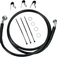 1741-2538 - DRAG SPECIALTIES Brake Line - Front (Upper) - Black 660214-BLK