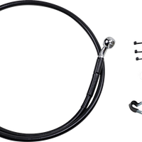 1741-2556 - DRAG SPECIALTIES Brake Line - Front (Upper) - Black 640112-BLK